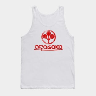 Arasaka Logo distressed red with sword Tank Top